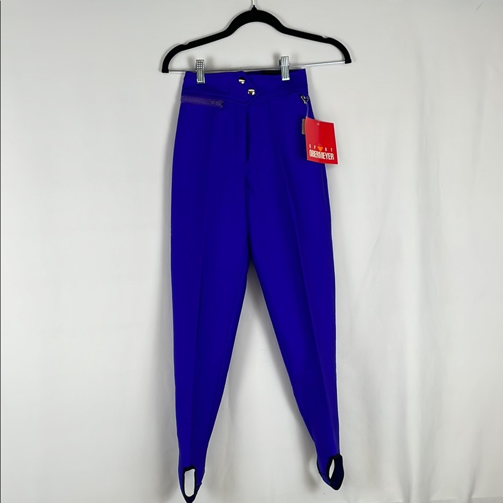 NWT Obermeyer Vintage Purple Wool Blend Stirrup Ski Pants - Women's Size 6